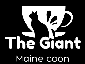 Black and White Modern Cat Cafe Logo